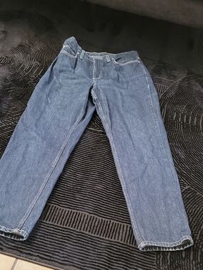 Lands' End Women's Straight Jeans - Dark Blue